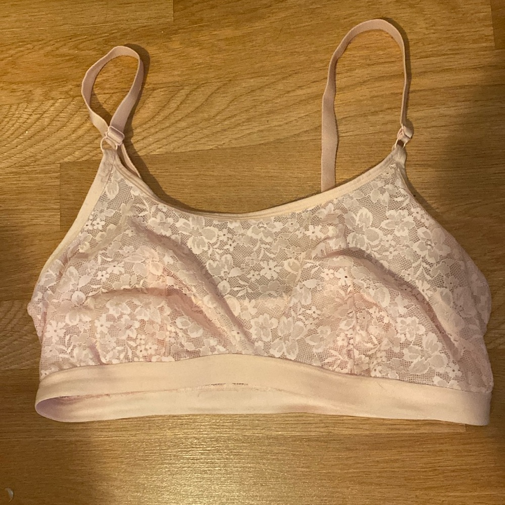 [Auden] Lightly Lined Scoop Neck Bralette In Pastel Pink